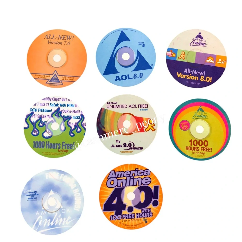 AOL Holiday Coaster Collection Rare Media Networks in Tin Case with 8 Coasters